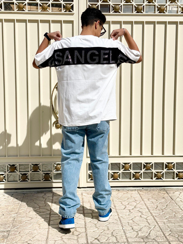 خرید تیشرت استین سه ربع نگین کاری | ارسال فوری